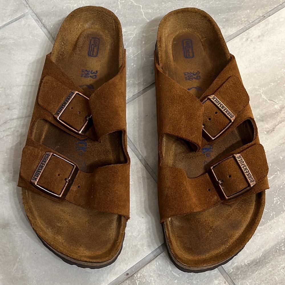 Birkenstock suede sandals